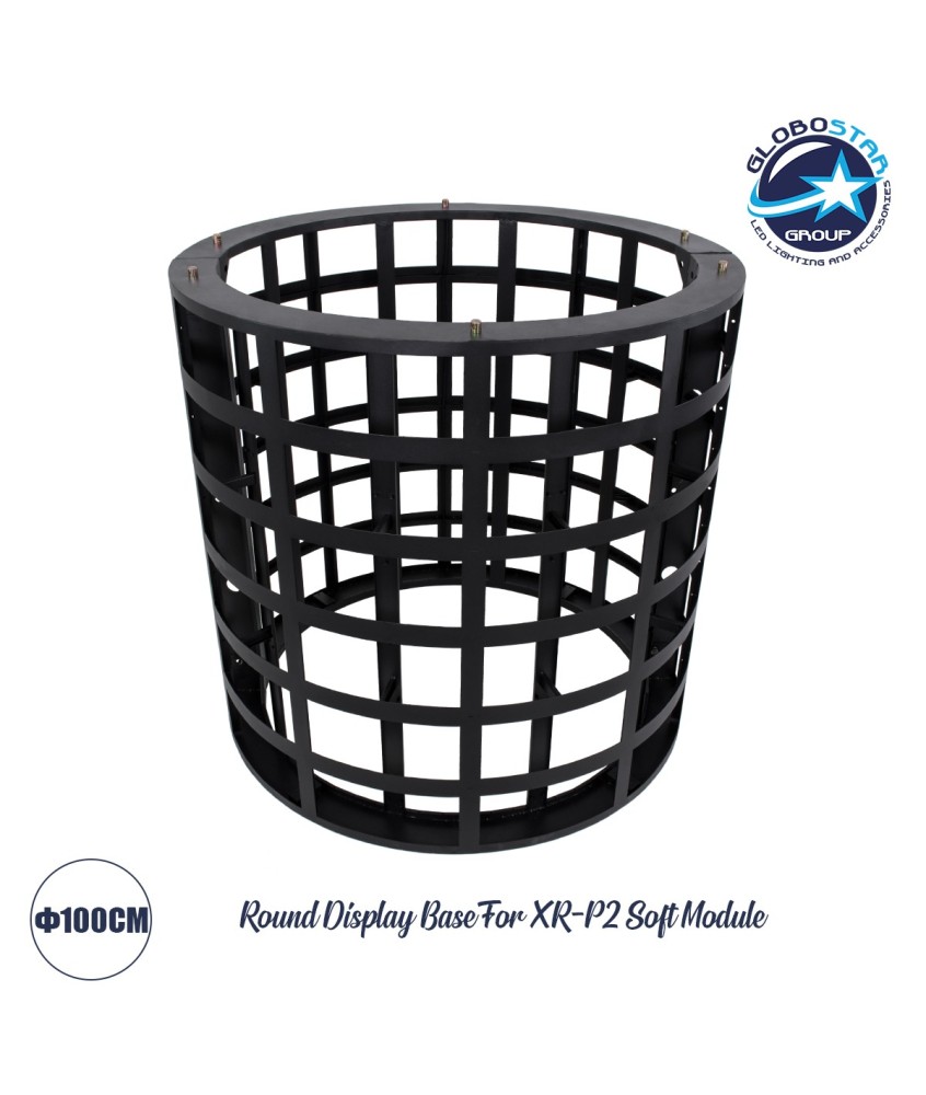 GloboStar® BASULCO 90249 Μεταλλικό Cabinet με Διάμετρο D100cm για Δημιουργία Στρόγγυλου LED Video Wall Curved με τα Εύκαμπτα Πλακίδια Ψηφιακής Οθόνης 32x16cm SKU:90232 IP20 - Φ100 x Υ96cm